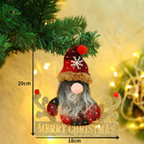 Cute Christmas Santa Snowman Deer Doll Decoration Gift Doll Christmas Tree Hanging Ornament New Year Xmas Home Decoration