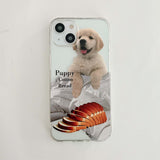 cute bread dog cartoon cat silicone soft back cover for iphone x xr xsmax 7 8 plus 12 mini 13 11 14 pro max phone case conque