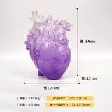 Heart Shape Flower Vase Resin Vase Dried Flower Container Vases Pots Body Sculpture Desktop Flower Pot Home Decoration Ornaments