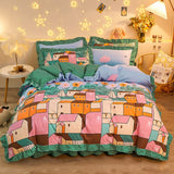 Duvet Cover kawaii Bedding Set Twin Size Flower Quilt Cover 150x200 High Quality Skin Friendly Fabric Bedding Cover