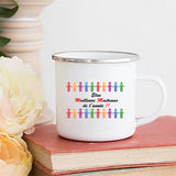 Print Mugs Creative Coffee Cups Drinks Water Milk Cup Enamel Mug School Home Handle Drinkware Gifts