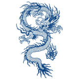 Waterproof Temporary Tattoo Sticker Red Dragon Pattern Men's and Women's Arm Body Art Fake Tattoo