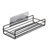 Japanese-style wrought iron bathroom shelf wall-mounted shower gel storage rack toilet free punch toiletry stand