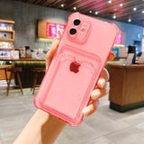 Love Heart Phone Case For iPhone 14 Pro Max 13 12 11 Pro Max XR 7 8 Plus XS X SE Laser Soft Wallet Card Holder Clear Cover