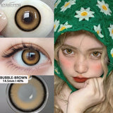 1Pair New Color Contact Lenses for Eyes Natural Brown Eyes Contacts Lenses Yearly Fashion Blue Eyes Lens Colored Lens