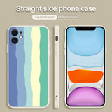 Rainbow Pattern Phone Case For iPhone 11 12 13 14 Pro Max Mini SE  X XR XS 7 8 6 6S 14 Plus Cover Silicone Shockproof Shell