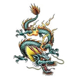 Waterproof Temporary Tattoo Sticker Red Dragon Pattern Men's and Women's Arm Body Art Fake Tattoo