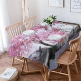 Waterproof TableCloth Rectangular Tablecloth for Wedding Party Hotel Table Cover with Plum Patterns Creative Tablecloth Manteles