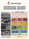 Refrigerator Organizer Containers Food-grade Vegetable Fruit Sealed Preservation Box Fridge Freezer Containers Kitchen Organizer