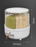 6kg Rice Bucket Grain Storage Box 360 ° Rotary Household Sealed Insect and Moisture Proof Rice Storage Box Rice Can