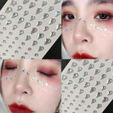 Face Tattoo Eyeshadow Stickers Nail Stickers 3D Pearl Face Jewels Diamond Decoration Self Adhesive Body Brow Makeup DIY Beauty