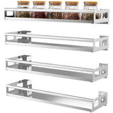 Spice Rack Wall Mount Kitchen Spice Organizer Storage Shelf Punch-Free Shelves Holder for Kitchen Wall Bathroom Household Items