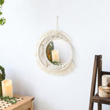 Wall Mirror Macrame Decorative Mirrors Boho Home Decor Wall Hanging Mirror for Living Room Decoration Bedroom Baby Nursery Gift
