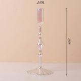 Luxury Iridescent Candle Holders Decor for Table Nordic Rainbow Vase Flower Home Decoration Glass Candlestick Wedding Centerpiec