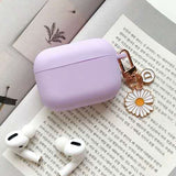 fundas For AirPods Pro Case Korean flower Cute Peach Pendant keyring headphone case Air pod Pro silicone Earphone Cover airpod3