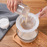 100/200/400 Mesh Kitchen Ultra-fine Mesh Strainer Soy Milk Wine Filter Bag Nut Bag Tea Coffee Oil Yogurt Reusable Filter Net