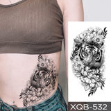 Waterproof Temporary Tattoo Sticker Lion Family Flash Tatto Tiger Wolf Moon Crown Flower Body Art Arm Fake Tatoo Men Women