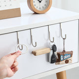 Multifunction 304 Stainless Steel Hook Free Punching Double S-Shape Hook Kitchen Bathroom Cabinet Door Back Type Storage Hanger