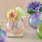 Iridescent Ball Vases Decoration Home Living Room Flower Pot for Interior Glass Vase Tabletop Plants Home Decor Home Vase