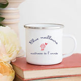 Print Mugs Creative Coffee Cups Drinks Water Milk Cup Enamel Mug School Home Handle Drinkware Gifts