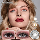 Natural Color Contact Lenses for Eyes 2pcs Gray Eyes Lenses Yearly Fashion Brown EyeContacts Lens Colored Eye Contacts