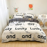 Soft Bedding Set Nordic  Washed Cotton Linen Duvet Cover  Plant Pattern Home Textile Queen King Cover Pillowcase Bed