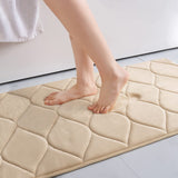 Memory Foam Bath Mat Anti-Slip Shower Carpet  Soft Foot Pad Decoration Floor Protector Absorbent Quick Dry Bathroom Rug