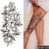 1pc Flower Daffodil Bouquet Women Geisha Waterproof Temporary Tattoos Stickers Body Back Art Sexy Colorful Washable Holiness