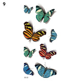 3D Butterfly Tattoos Sticker for Women Temporary Body Art Tattoo Sticker Rose Flower Feather Tattoo lady Waterproof Fake Tatoo