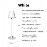 Creative Office Restaurant Bar Table lamp Rechargeable Study Reading Touch Led Desk Light With Usb Charging Port for bedroom