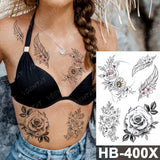 Waterproof Temporary Tattoo Sticker I Love You Flash Tattoos Lip Print Butterfly Flowers Body Art Arm Fake Sleeve Tatoo Women