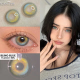 1Pair New Color Contact Lenses for Eyes Natural Brown Eyes Contacts Lenses Yearly Fashion Blue Eyes Lens Colored Lens