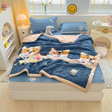 Summer Bed Sheet Set with Pillows Case Latex Mat Air Conditioned Quilt Bedding Set Bedspread Bedroom Single bed 120