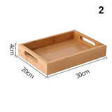 Bamboo Wooden Rectangular Tea Tray Solid Wood Tray trays serving tray Kung Fu Tea Cup Tray Wooden Hotel Dinner Plate