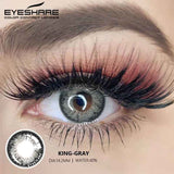 Natural Colored Contacts Lenses For Eyes 2pcs Blue Color Contact Lens For Eyes Yearly Makeup Gray Pupils Contact Lens