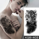 Waterproof Temporary Tattoo Sticker Lion Family Flash Tatto Tiger Wolf Moon Crown Flower Body Art Arm Fake Tatoo Men Women