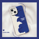 Klein Blue Oil Paint New Phone Case iPhone 13 12 11 Pro Max Mini X XS XR 7 8 Plus Solid Color Shockproof Soft Shell iPhone Case