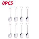 4/8PCS Shovel Spoons Stainless Steel TeaSpoons Creative Coffee Spoon For Ice cream Dessert Scoop Tableware Cutlery set