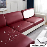 Sofa Seat Waterproof Cushion Cover Stretch Chair Cover Washable Dustproof Removable Slipcover 1/2/3/4 Protective Sofa Seat