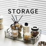 Tray Organizer Decorative Tray Bathroom Accessories Cosmetic Storage Box Kitchen Organizer Condiment Cup Storage Rack Desktop