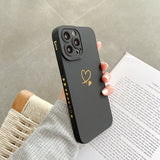 Soft Love Heart Phone Case For iPhone 11 12 13 14 Pro Max XS Max X XR 7 8 Plus SE Shockproof Bumper Silicone Back Cover