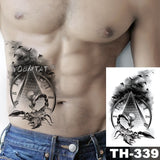 Waterproof Temporary Tattoo Sticker Lion Family Flash Tatto Tiger Wolf Moon Crown Flower Body Art Arm Fake Tatoo Men Women