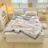 Summer Bed Sheet Set with Pillows Case Latex Mat Air Conditioned Quilt Bedding Set Bedspread Bedroom Single bed 120