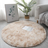 Plush Round Rug Mat Fluffy White Carpets for Living Room Soft Home Decor Bedroom Kid Room Decoration Salon Thick Pile Rug