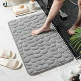 Cobblestone Embossed Absorbent Bath Mat Thicken Non-slip Mat Damp-proof Soft Foot Pad Shower Room Doormat  Memory Foam Pad