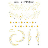 1PC Summer Style Men Women Body Art Gold Metallic Tattoo Sticker  Chain Bracelet Fake Jewelry Waterproof Temporary Tattoo