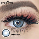 Natural Colored Contacts Lenses For Eyes 2pcs Blue Color Contact Lens For Eyes Yearly Makeup Gray Pupils Contact Lens