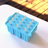 12 Cavity Food Grade Silicone Ice Cream Mold with Cover DIY Popsicle Box Lolly Mould Dessert Ice Cube Tray Maker Kitchen Gadgets