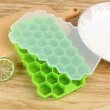 Silicone Ice Cube Maker Ice Cube Tray with Lid Ice Mould Forms for Ice Kitchen Whiskey Cocktail Accessory