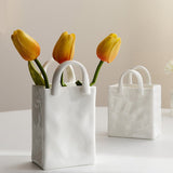 Nordic Portable Vase Ceramic Flower Vase Modern Home Decor Accessories Living Room Decoration Garden Bedroom Ornaments